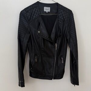 Leather Black Moto Jacket - Women's